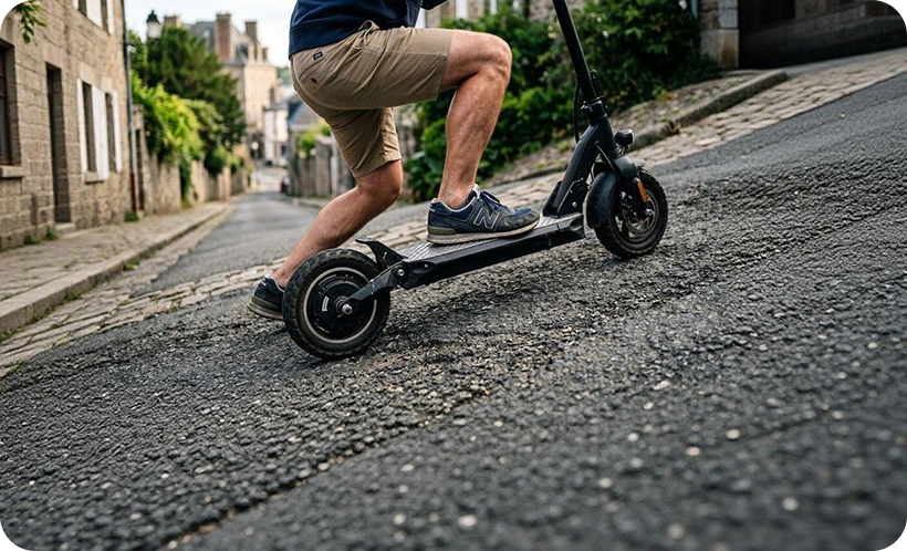 Steep parking ramps slow you dow
