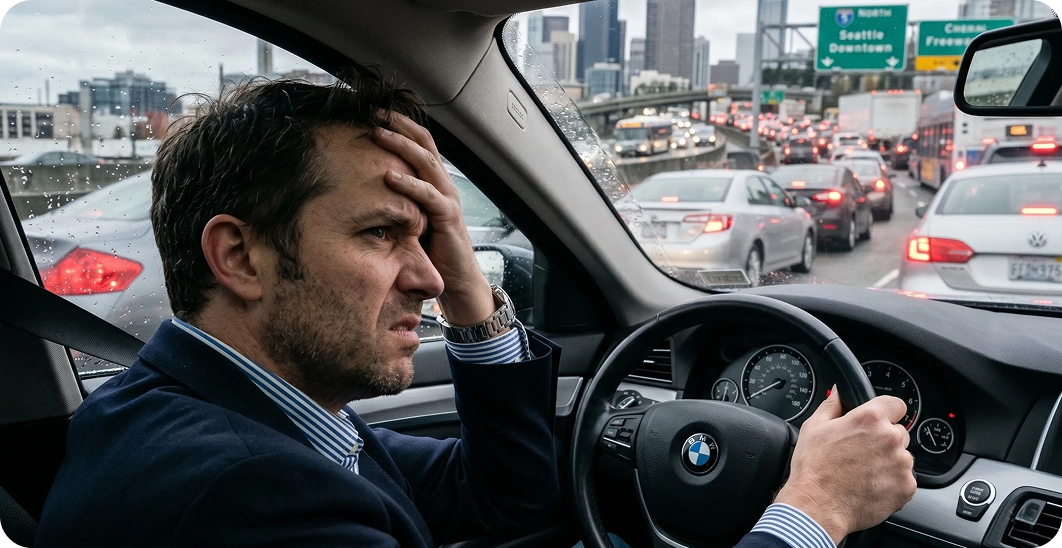 Heavy rush hour traffic
