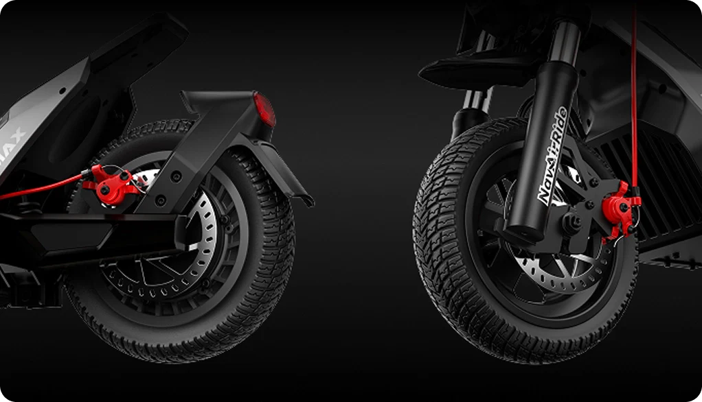 140 mm Dual Disc Brakes with EABS
